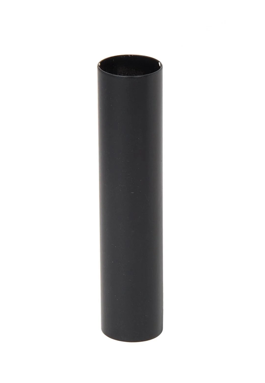 Seamless Satin Black Steel Candelabra Sized Candle Cover, Choice of Size (19851BK)