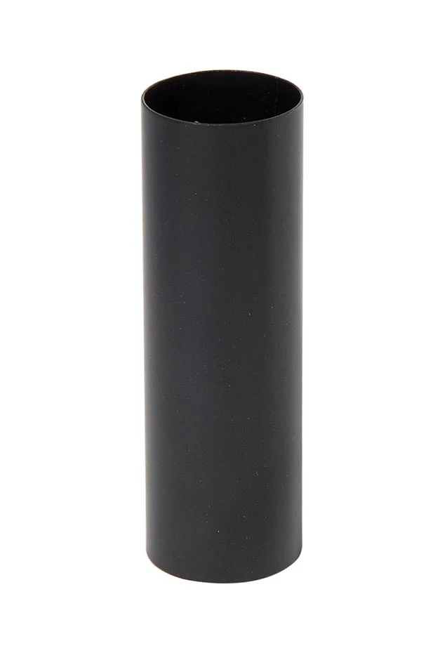 Seamless Satin Black Steel Medium E-26 Size Candle Cover, Choice of Size (19862BK)