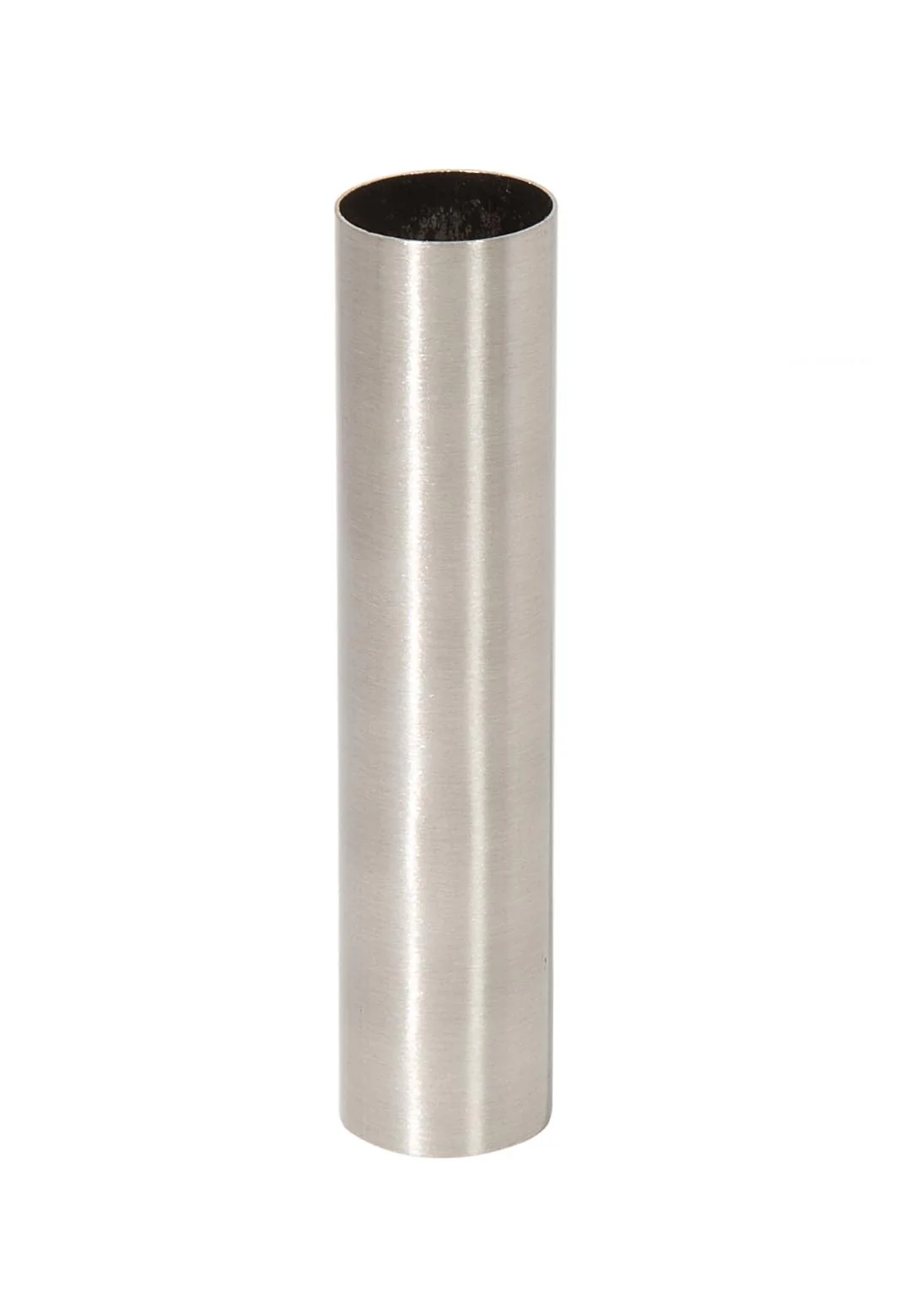 Seamless Satin Nickel Finish Steel Candelabra Sized Candle Cover, Choice of Size (19851SN)