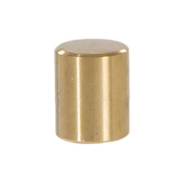 Short Drum Style Brass Lamp Finial Unfinished Brass 5/8" ht. (10369U)