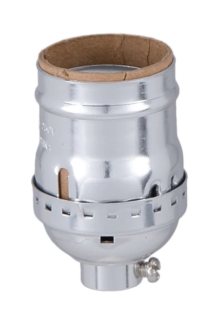 Keyless Aluminum Lamp E26 Medium Base Socket, Nickel finish, 1/8IP (48348N)
