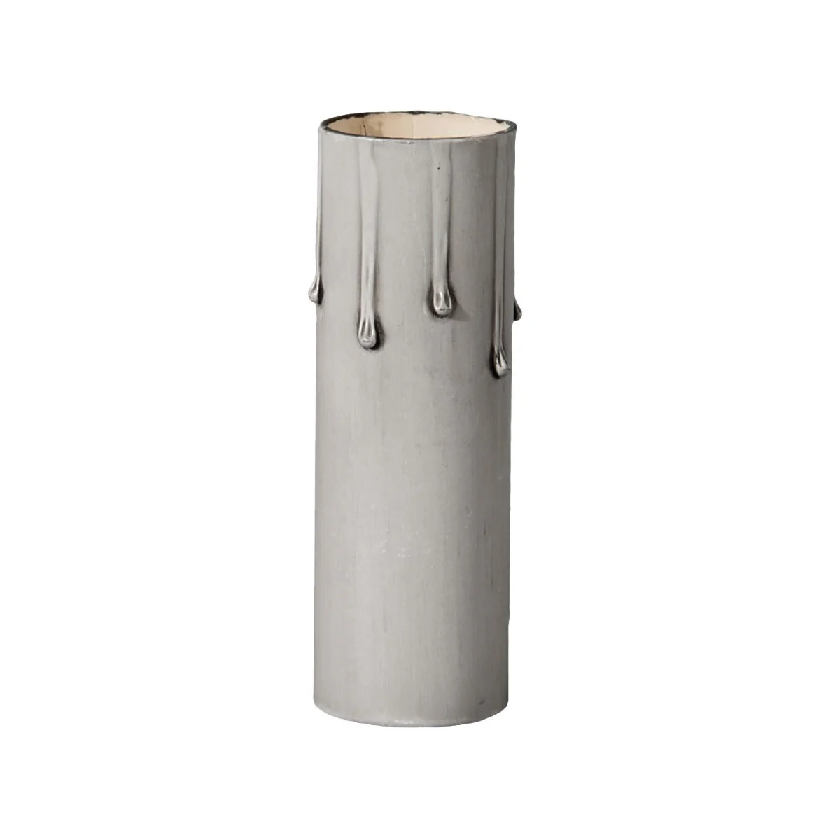 Silver Leaf Paper Board Candle Cover, MEDIUM base, Choice of Size (19890K)