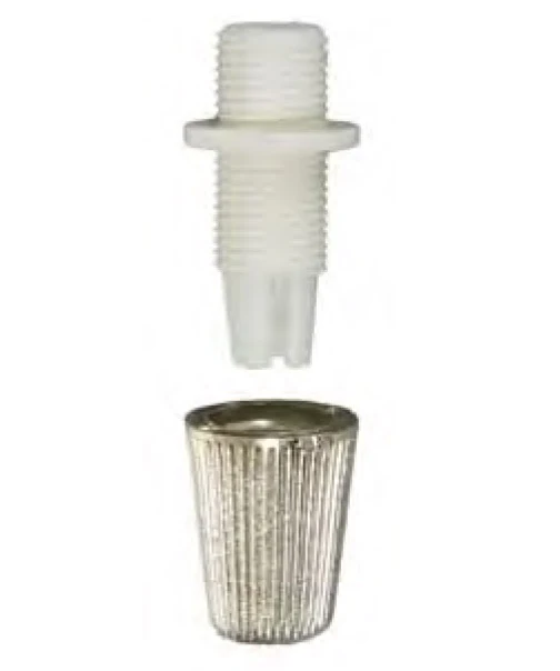 Silver Pulley Lamp Cord Grip Bushing 1/8IP (26921)