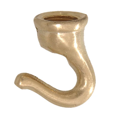 Small, 1" Cast Brass Lamp Hook (10935U)