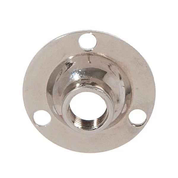 Small Brass Flange, 1-1/4" diameter, 1/8 F Tap, Polished Nickel Finish (21230N) - Image 2