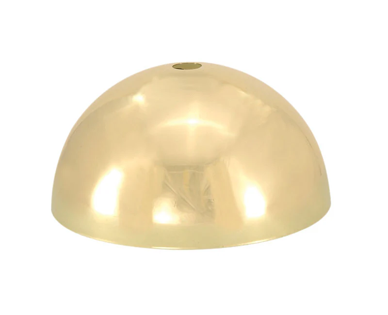 Smooth Brass Cap, Unfinished Brass, Choice of 3" or 4" Diameter (11617U)