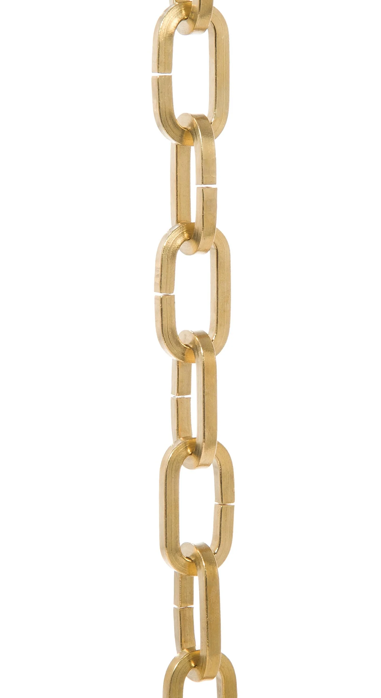 Sold By The Yard Solid Brass Square Rod Oval Chain, Unfinished (13004U)