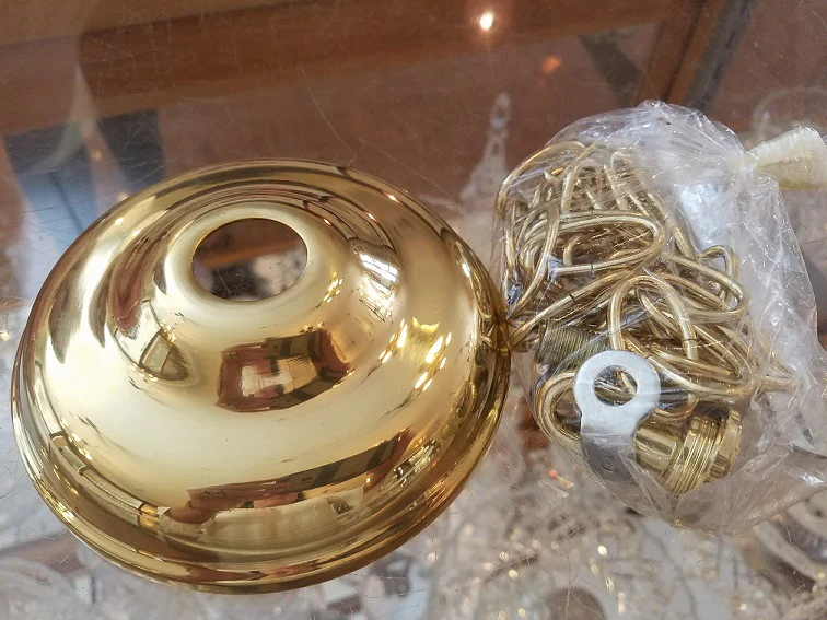 Solid Brass (Nickel Plated Shown) Canopy Kit, 5-1/2" dia. (11833) - Image 3