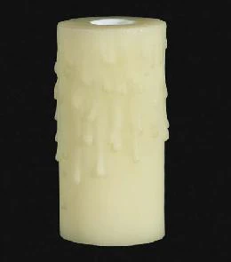 Ivory Special Super Wide PolyBeesWax Candle Cover, Choice of 4" or 6" Tall, CANDELABRA Size (7/8" I.D.) (19830i) - Image 2
