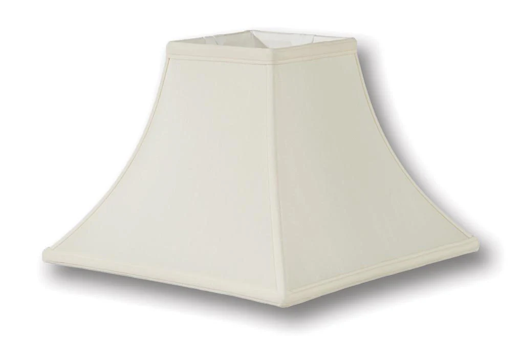 Eggshell Color Square Bell Shade - Tissue Shantung (05861)