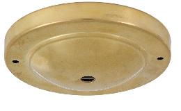 Stamped Brass Canopy or Back Plate, 5" dia. Unfinished Brass (11825)