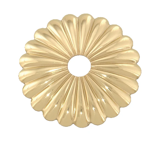Stamped Brass Rosette, 2 1/8" dia. (11535U)