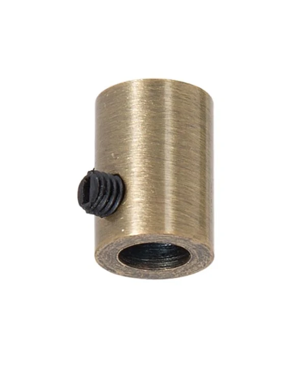 Steel Antique Brass Finish Strain Relief Bushing with Nylon Set Screw, 1/8F Tap (26929A)