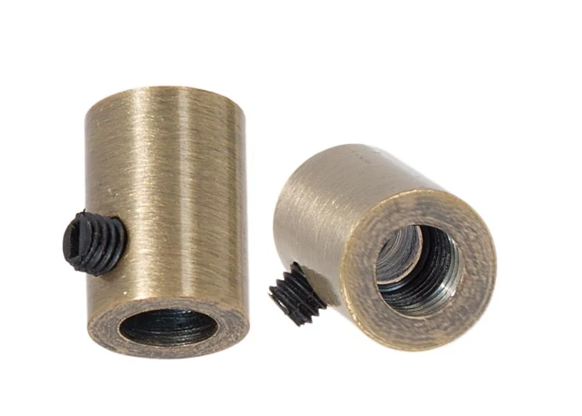 Steel Antique Brass Finish Strain Relief Bushing with Nylon Set Screw, 1/8F Tap (26929A) - Image 2