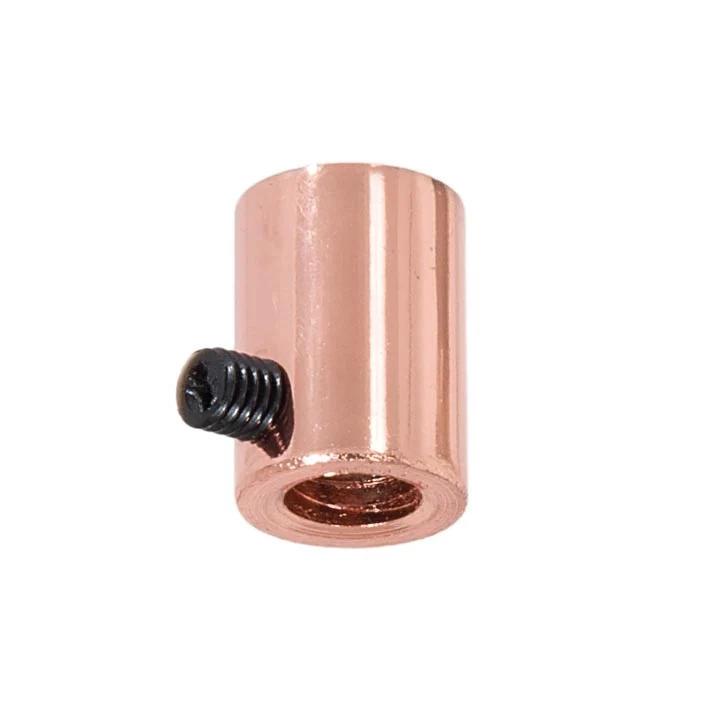Steel Polished Copper Finish Strain Relief Bushing with Nylon Set Screw, 1/8F Tap (26929C)