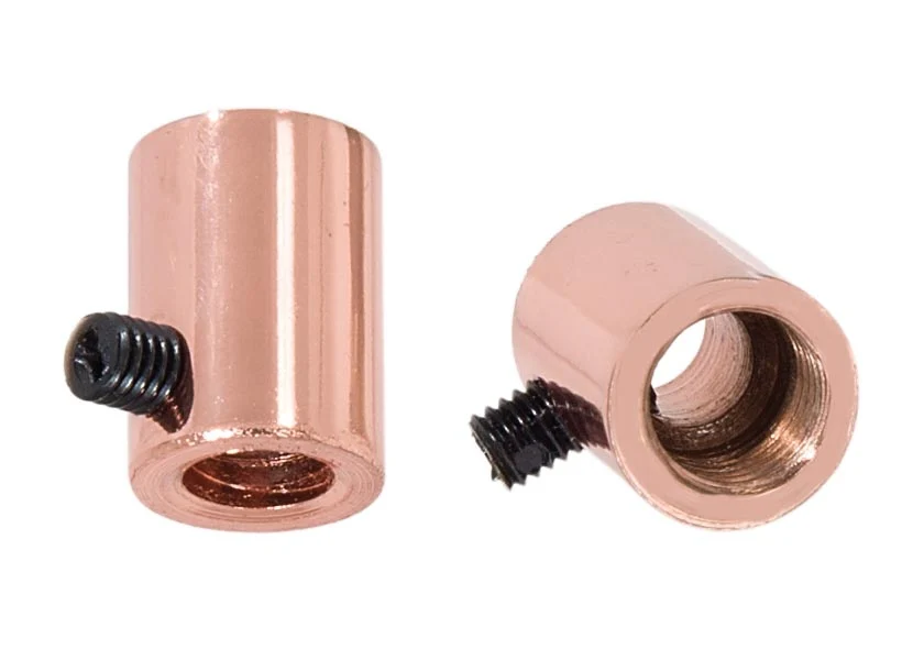 Steel Polished Copper Finish Strain Relief Bushing with Nylon Set Screw, 1/8F Tap (26929C) - Image 2