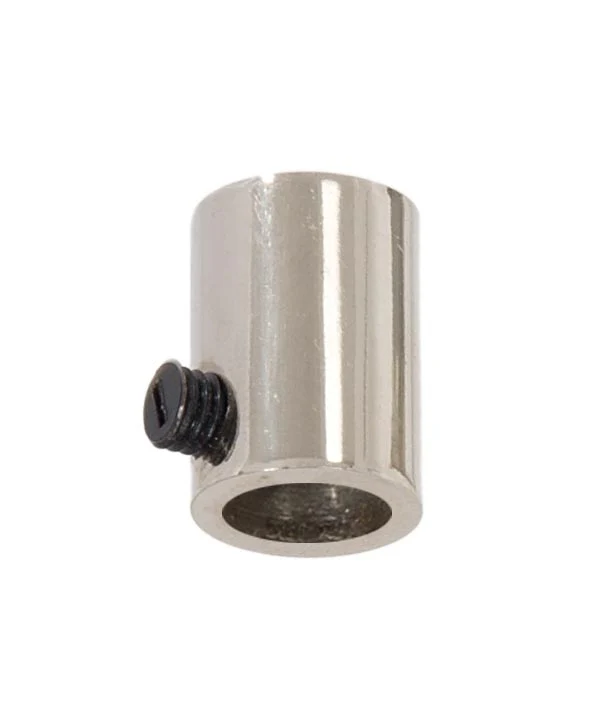 Steel Polished Nickel Finish Strain Relief Bushing with Nylon Set Screw, 1/4F Tap (26943N)
