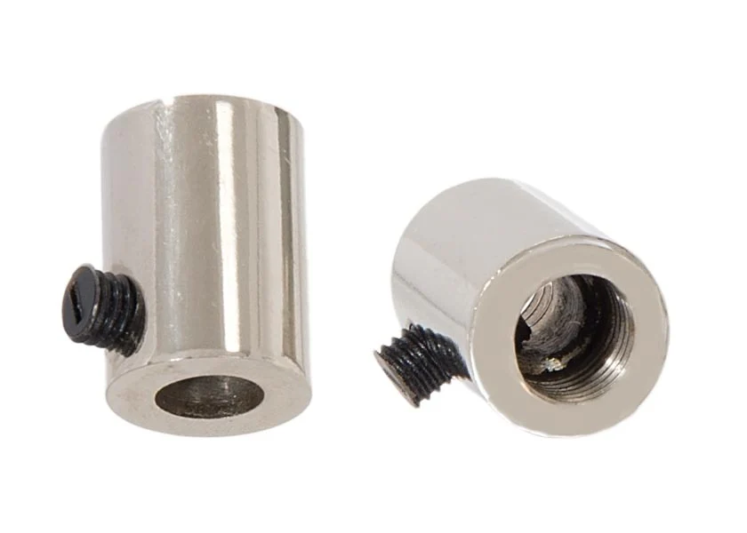 Steel Polished Nickel Finish Strain Relief Bushing with Nylon Set Screw, 1/8F Tap (26929N) - Image 2