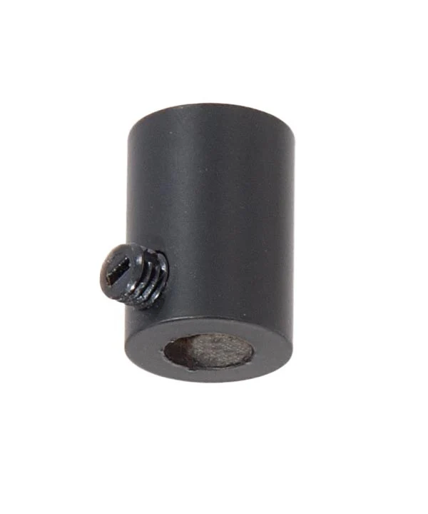 Steel Satin Black Finish Strain Relief Bushing with Nylon Set Screw, 1/8F Tap (26929BK)