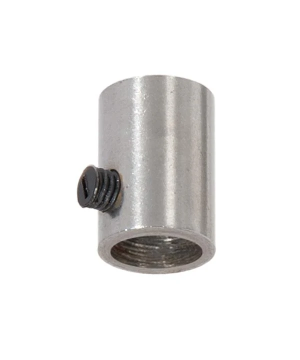 Steel Satin Nickel Finish Strain Relief Bushing with Nylon Set Screw, 1/4F Tap (26943SN)