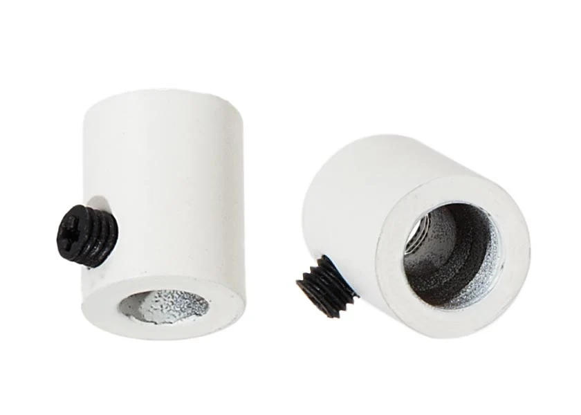 Steel White Finish Strain Relief Bushing with Nylon Set Screw, 1/8F Tap (26929W) - Image 2