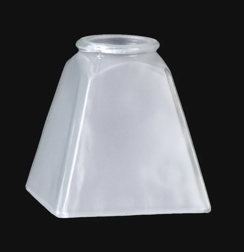 4-1/4 inch tall Straight Side Inside Sandblast Mission Fixture Shade, 2-1/4 inch lip fitter (08433)