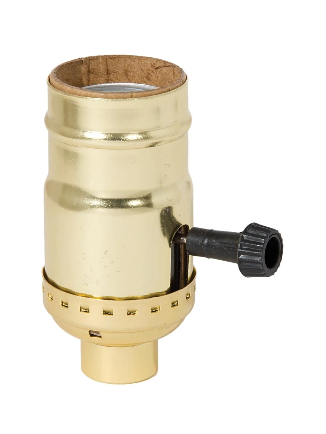 Sunlite 3-Way Knob Quick Connect Aluminum Socket, 1/4 IP, Bright Gilt Finish, NO UNO (48349QC)