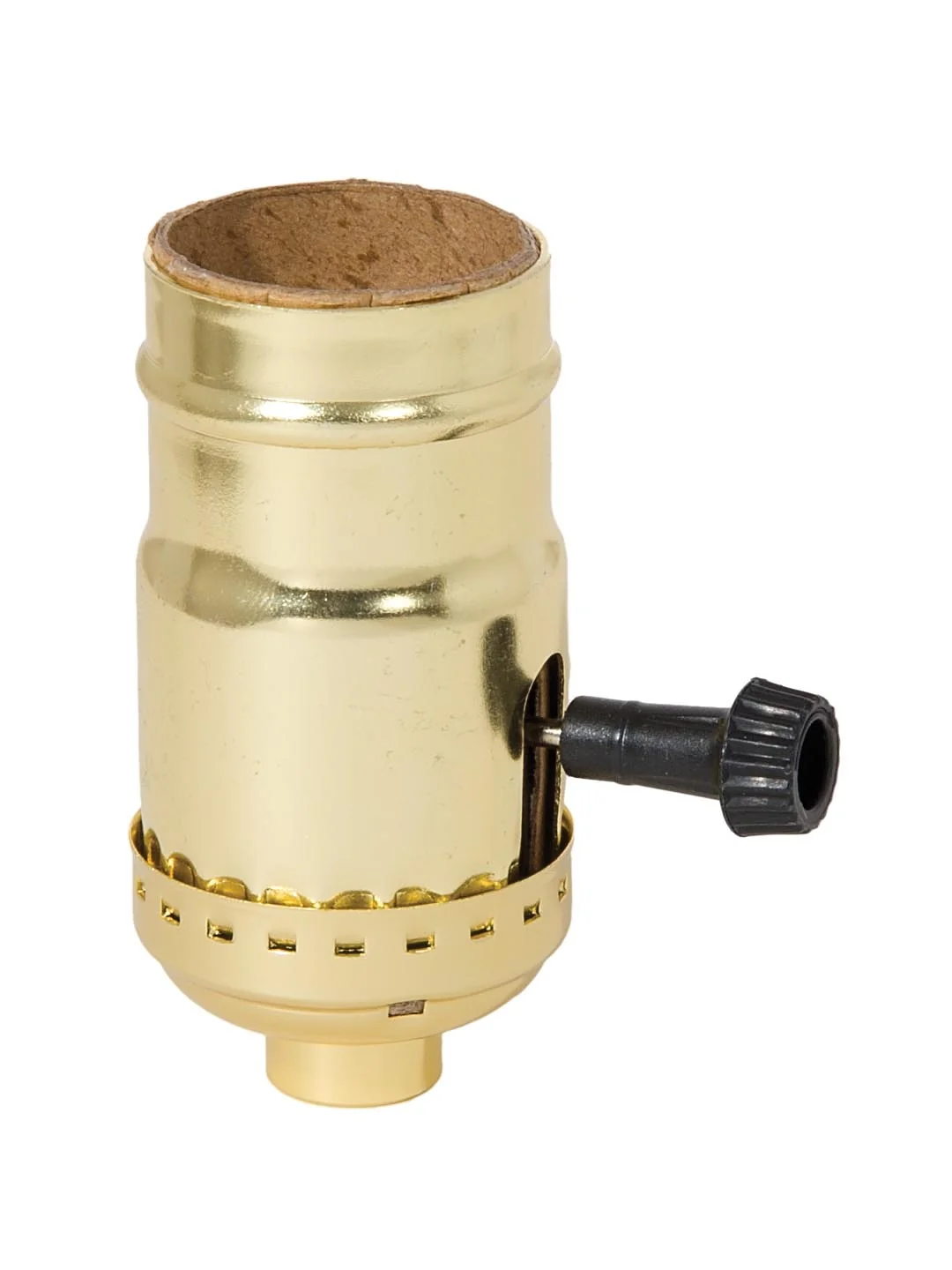 Sunlite 3-Way Knob Quick Connect Aluminum Socket, 1/8 IP, Bright Gilt Finish, NO UNO (48346QC)