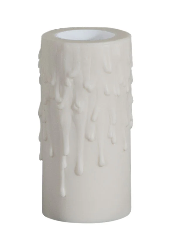 Off White Super Wide PolyBeesWax Candle Cover, Choice of 4" or 6" Height, MEDIUM Size (1.25"I.D.) (19832W)