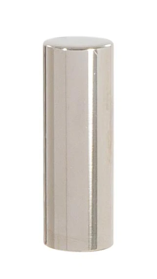 1-1/2" Tall x 1/2" Diam Drum Style Brass Lamp Finial Polished Nickel Finish 1/4-27F Tap (11371N)