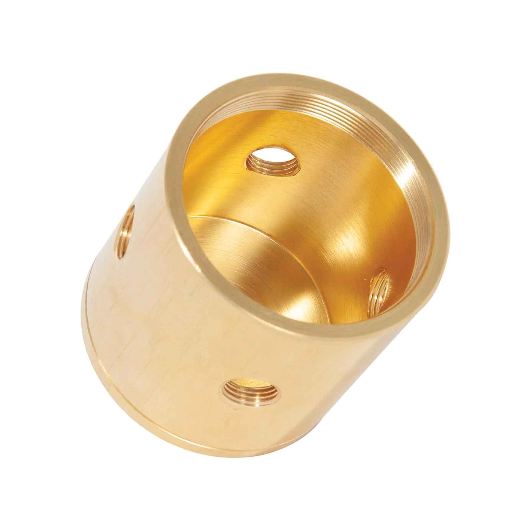 Tap 1/8F x 1/4F Large Unfinished Turned Brass Lamp Cluster Body - Choice of Side Holes (10468U) - Image 3