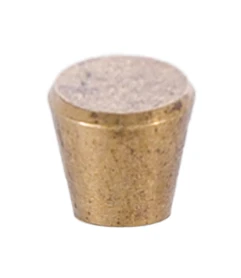 3/8" tall Tapered Brass Canopy Knob (21166U)