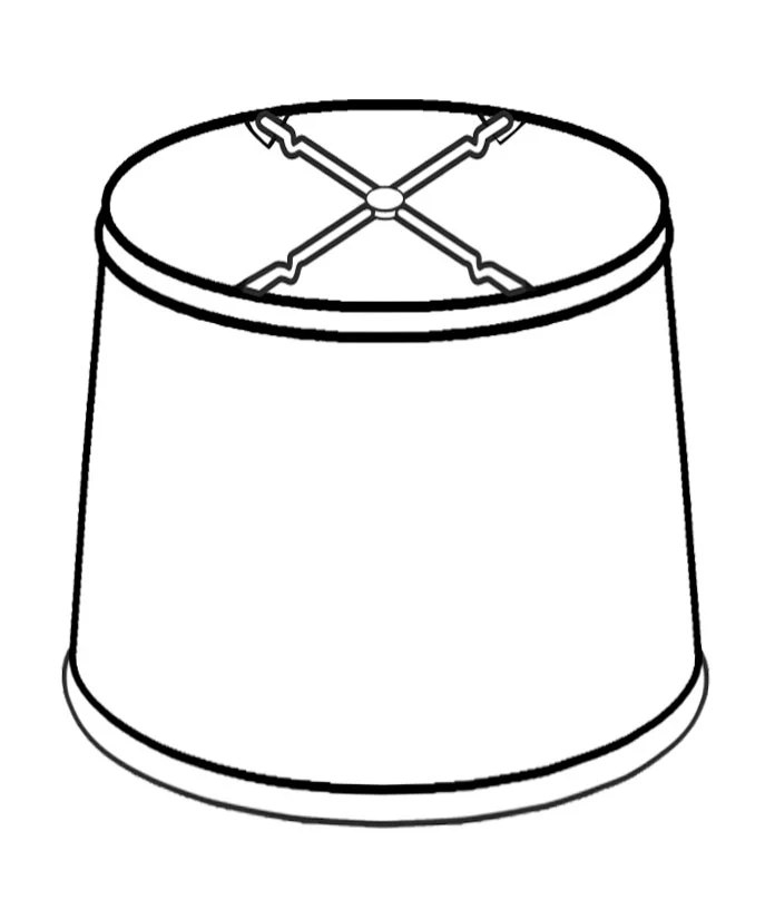 Tapered Deep Drum Lamp Shades - Off White Color, 100% Fine Linen Material (07003F) - Image 3