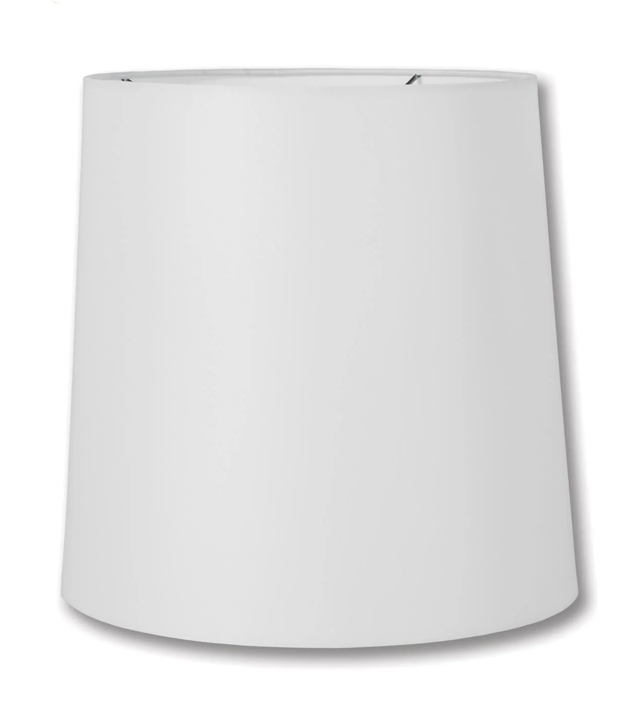 Tapered Deep Drum Lamp Shades - White Color, Microfiber Chiffon Material (07003W)