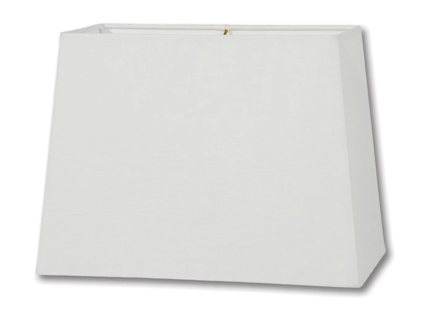 Tapered Retro Rectangle Hardback Shades - Off White Color, 100% Fine Linen (07244F)