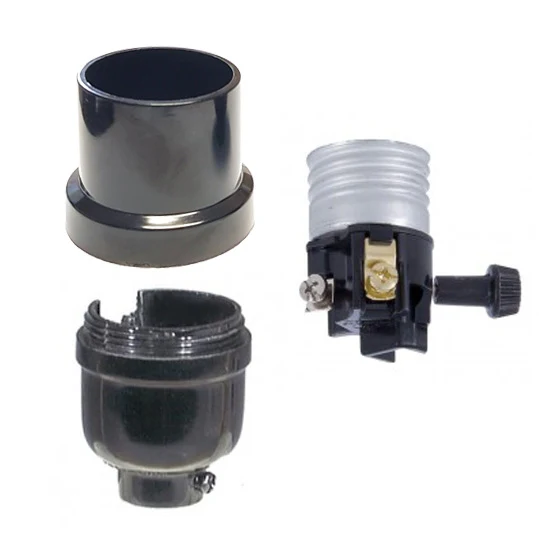 Turn-Knob On/Off Phenolic Socket, Medium Base, No UNO Threads (47673) - Image 2