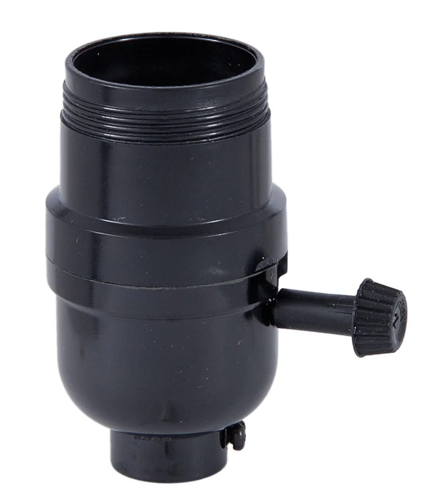 Turn-Knob On/Off Phenolic Socket, Medium Base, with UNO Threads (47678)