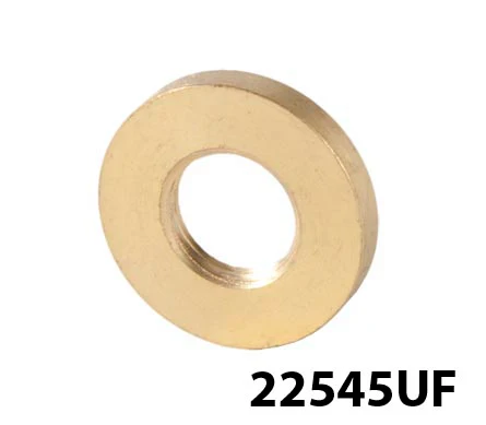 Turned Brass, 1/8F (3/8" dia. opening) Seating Rings or Check Plates with Straight Edge, 4 sizes available