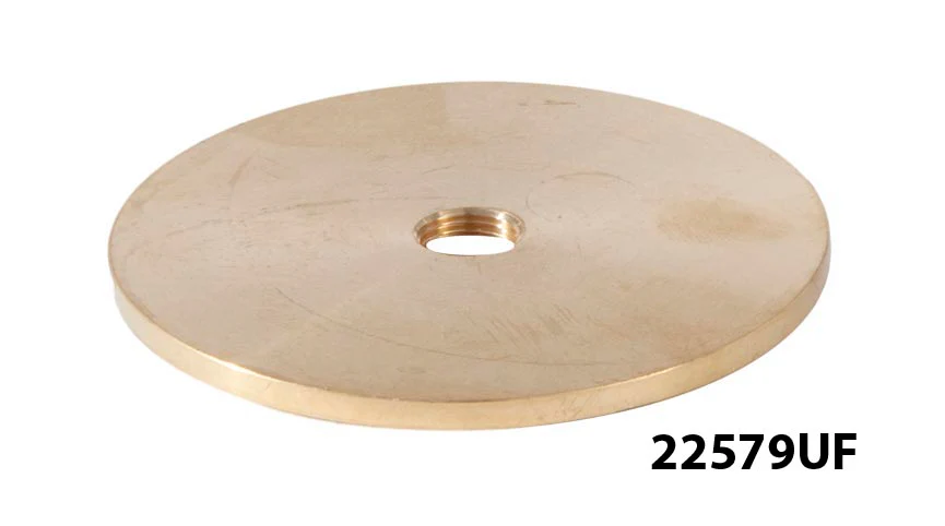 Turned Brass, 1/8F (3/8" dia. opening) Seating Rings or Check Plates with Straight Edge, 4 sizes available - Image 3
