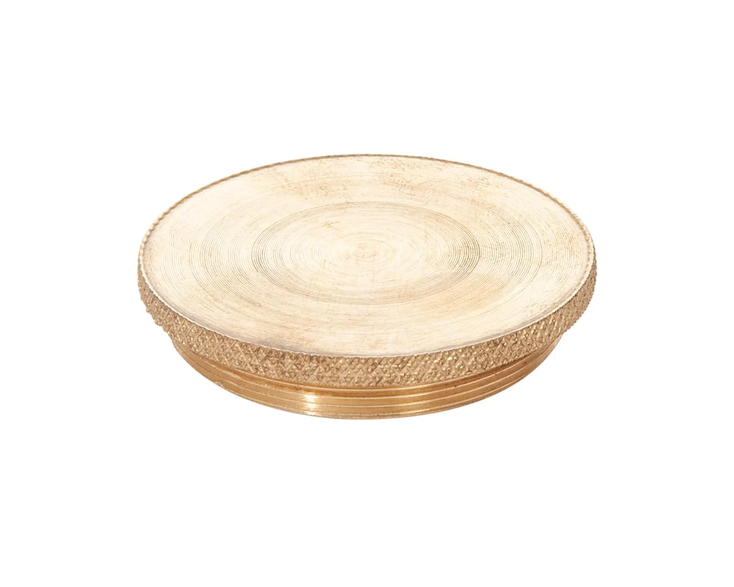 Turned Brass Cap, No Hole, 2 Inch Dia. (10474U)