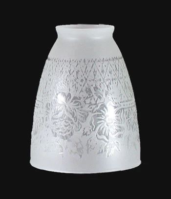 2 1/4" Fitter, Two Roses Design Satin Etched Fixture Shade, 5 inch tall (08477i) - Image 2