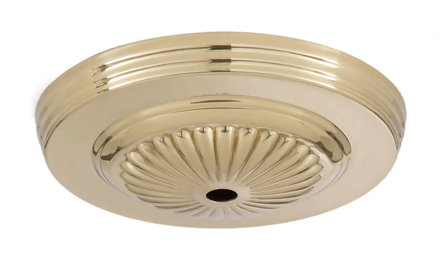 Unfinished Brass 5 1/4 Inch Stamped Embossed Canopy (10808U)