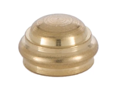 9/16" diameter x 11/32" tall Unfinished Brass Cap, tap 1/8F (21017U)