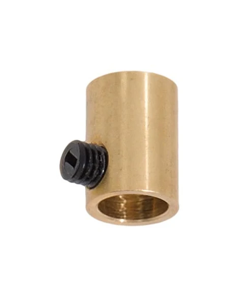 Unfinished Brass Strain Relief Bushing with Nylon Set Screw, 1/4F Tap (26943U)