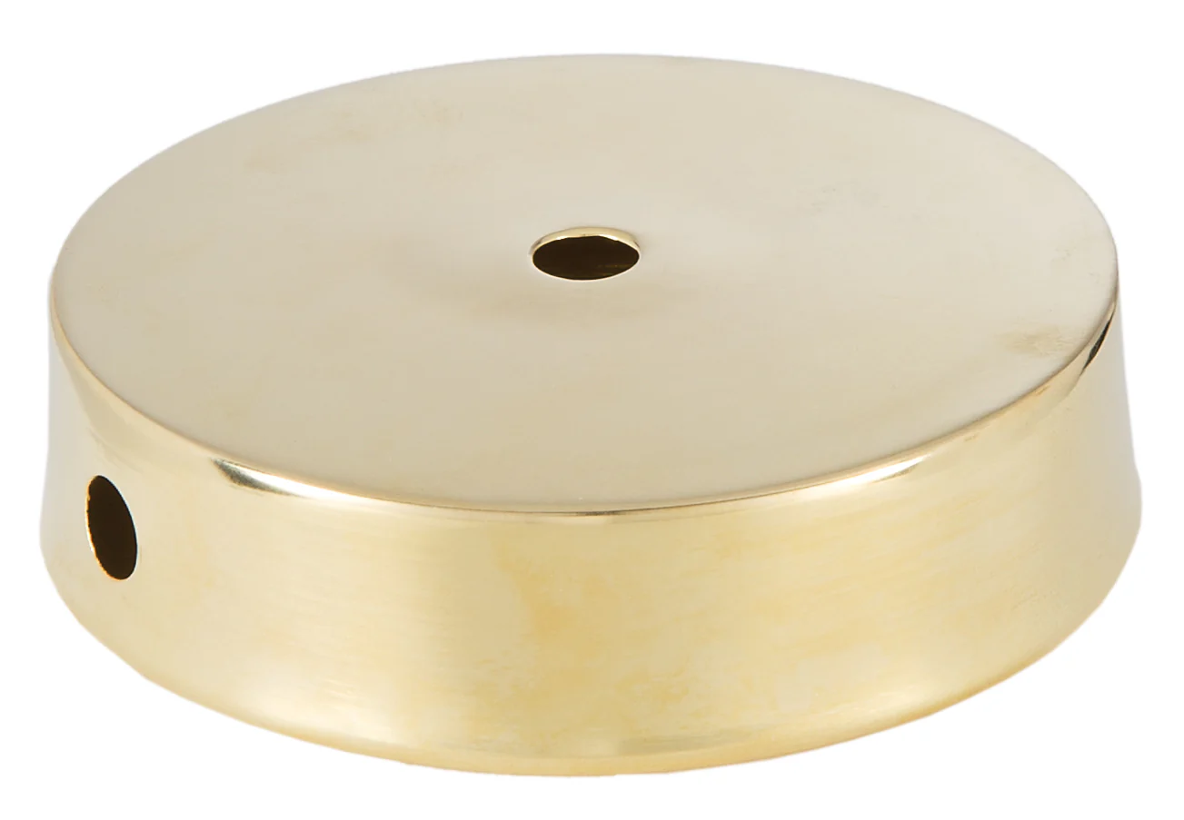 Unfinished Disc Solid Brass Lamp Base, Choice of Size, 4 to 6" Dia. (10059U)