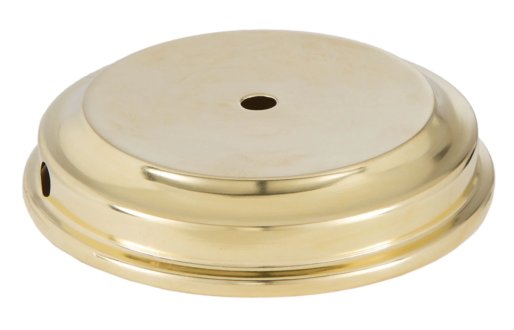 Unfinished Flared Disc Solid Brass Lamp Base, Choice of Size 4 to 7" (10053U)
