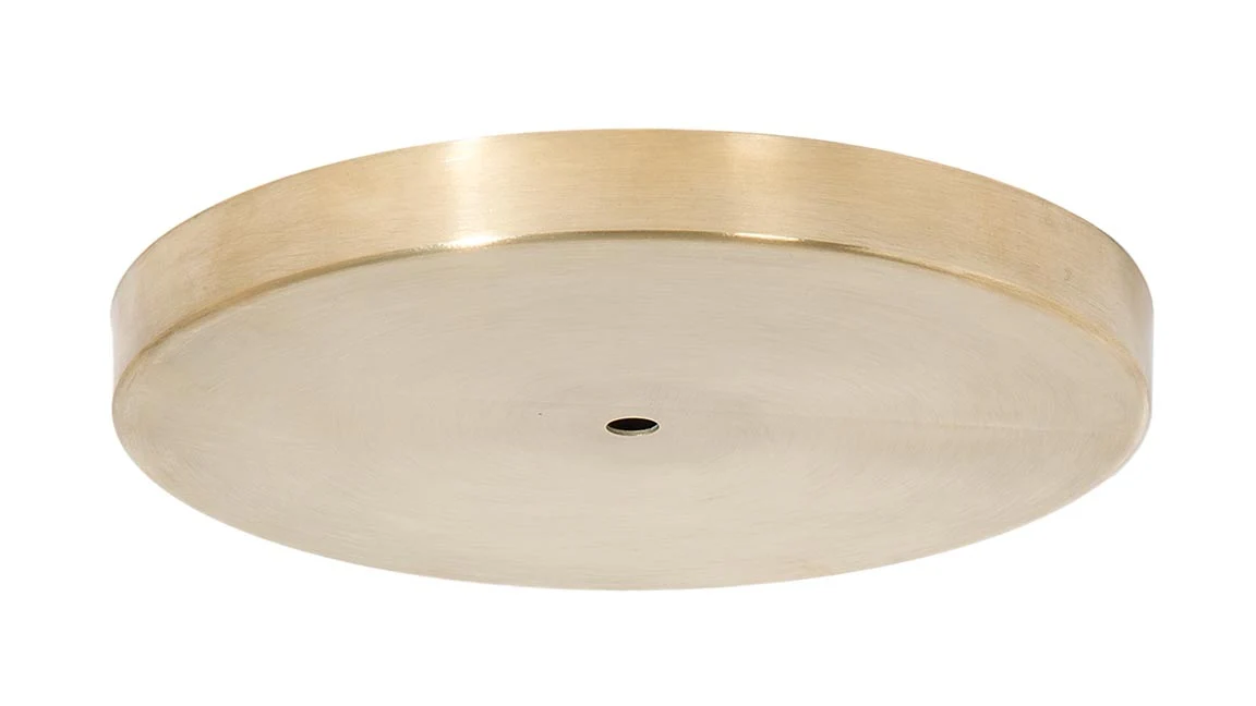 Unfinished Spun Brass Disk Shaped Canopy - Choice of Diameter (11443U)
