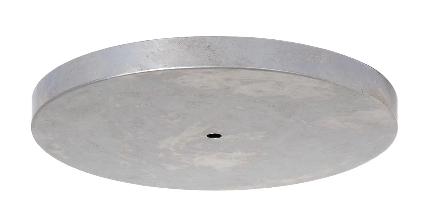 Unfinished Spun Steel Disk Shaped Canopy, Choice of Diameter (11443S)