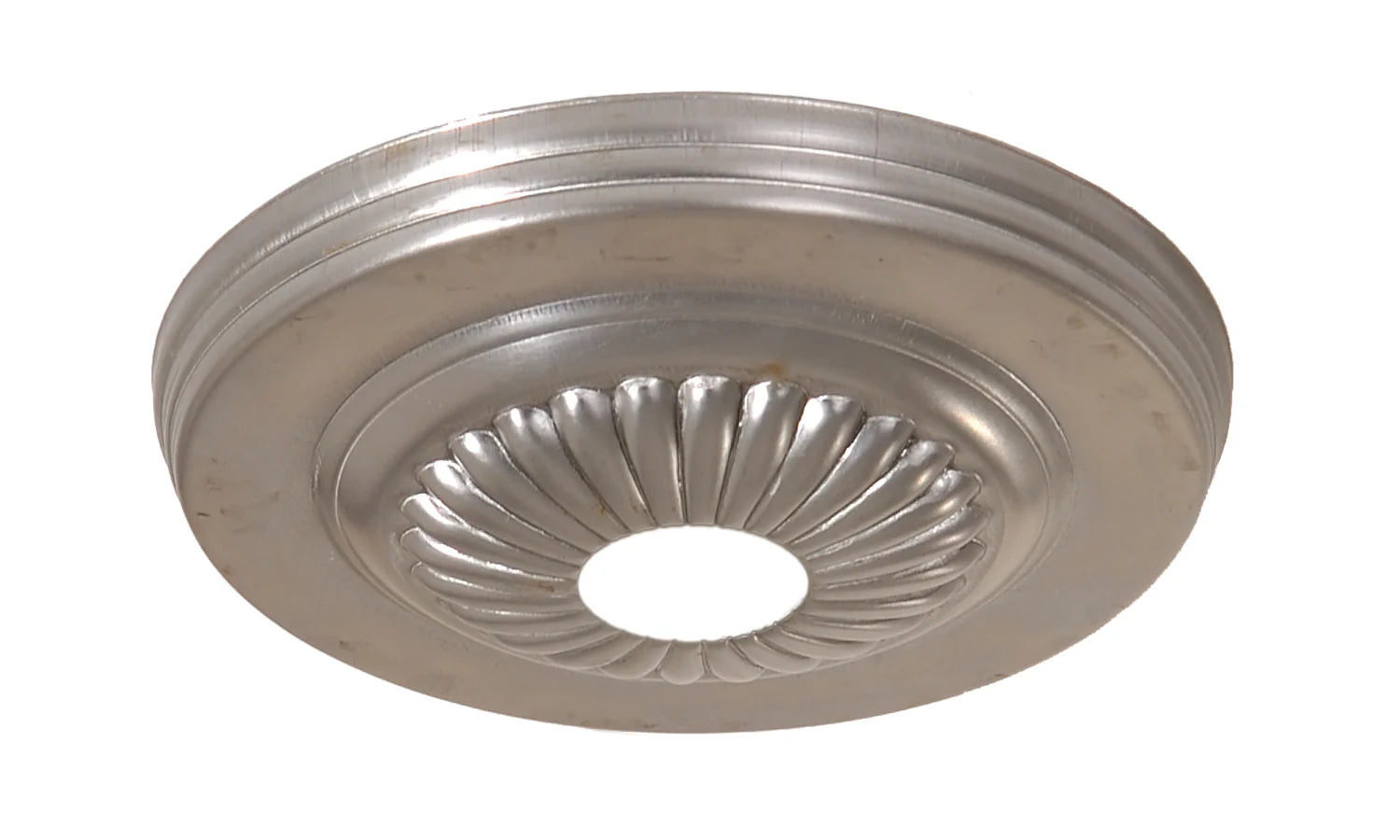 Unfinished Steel Canopy with Rosette Design, 5 1/4" dia. (10806S)