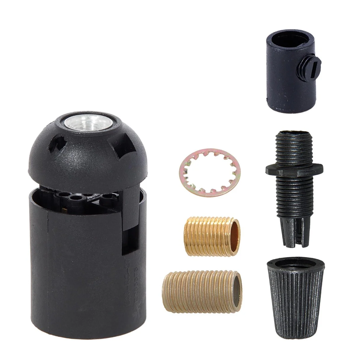 Unfinished Steel E-26 Lamp Socket Cup with COMPLETE Socket and Mounting Hardware (48732S) - Image 3